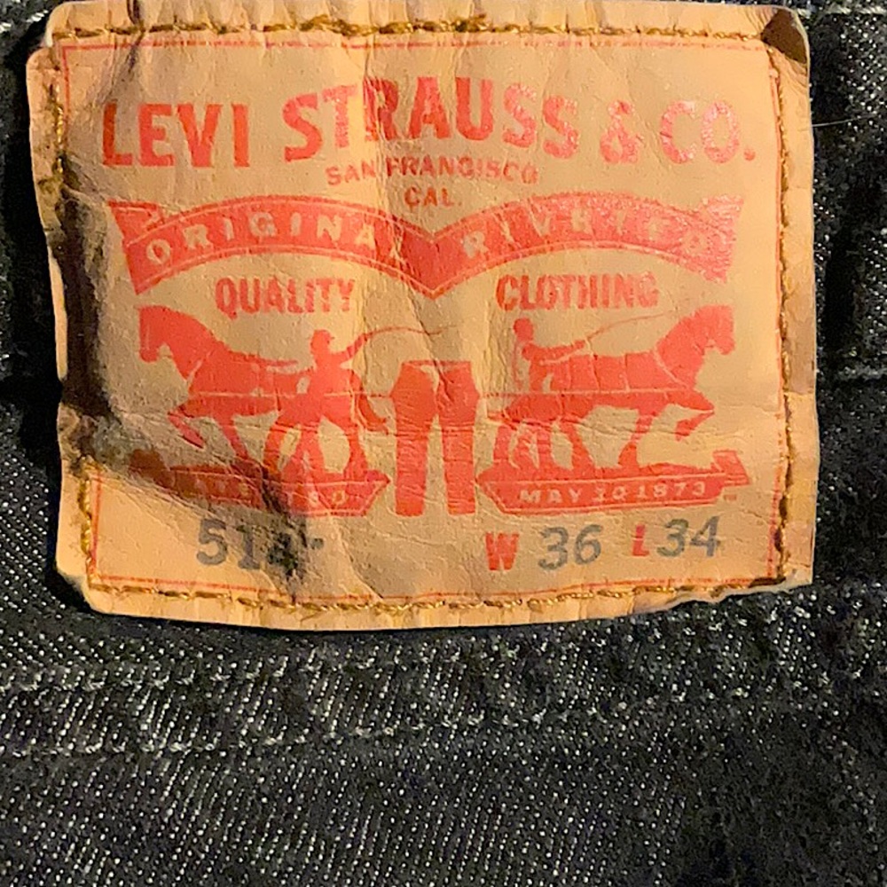 Levi Strauss 514 Black Jeans Size 36 x 34 - Picture 6 of 9